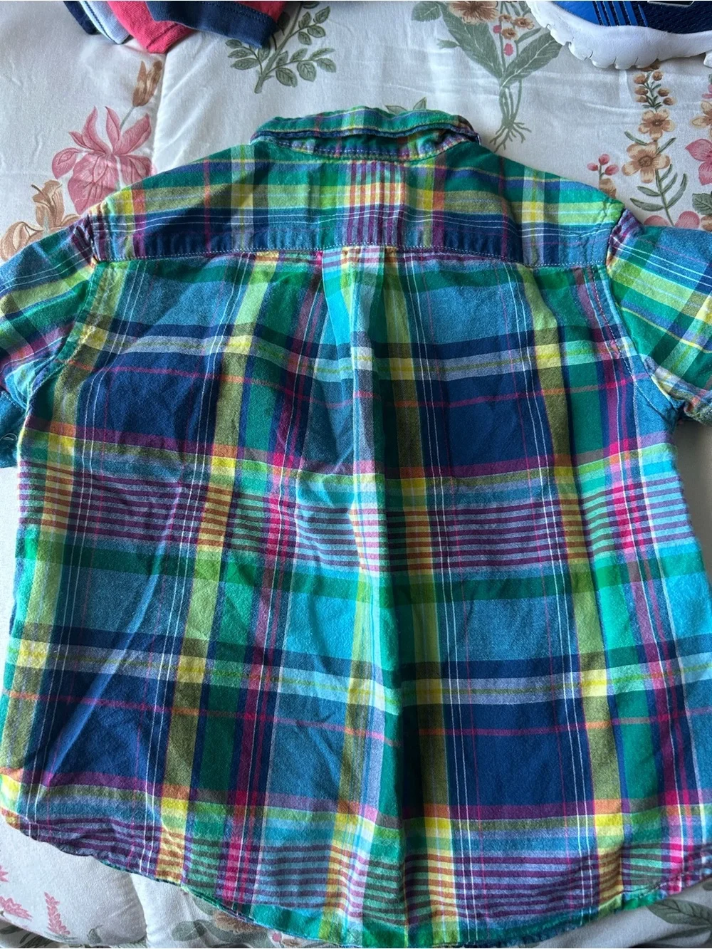 Ralph Lauren Multicolor Plaid Button-Down Shirt — Blue, Green, Yellow, Purple
